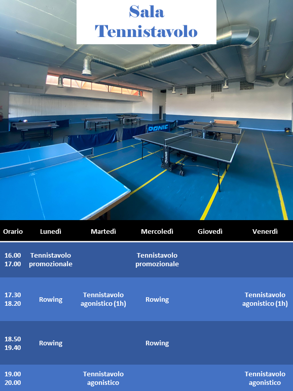 sala tennistavolo orari