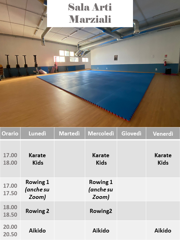 orari Sala Arti Marziali settembre 2021